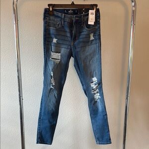 Distressed Blue Jeans